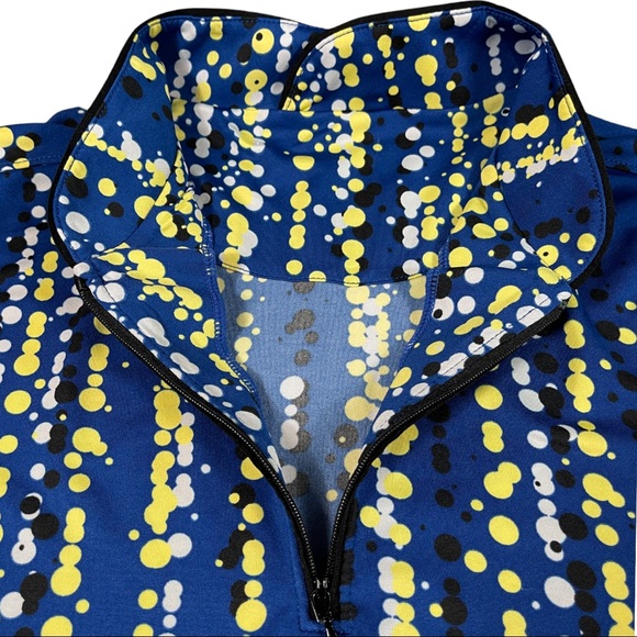 Maggie Lane, no size, Jersey, stretchy silky material, blue with colorful dots - Picture 5 of 12